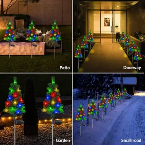 Christmas tree decorations Solar Led Light Outdoor Wall Lamp Waterproof Sensor Garden Patio Porch New Year party Christmas Gift