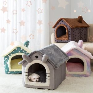 Foldable Cat Bed Pet Dog House Winter Cat Villa Sleep Kennel Removable Warm Nest Enclosed Tents Cave Sofa Pet Supplies cama gato