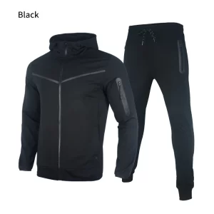 New Men's Spring Sweatsuit Tech Fleece Hoodie Cotton Stretch Training Wear Top Quality Coats Sweatpants Sport Set Clothing
