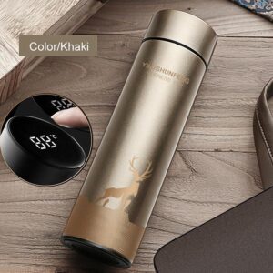 Cute Intelligent Temperature Display Stainless Steel Insulation Cup Teacup Vacuum Bottle
