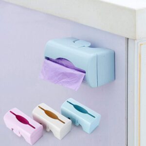 2Pcs Garbage Bag Storage Box Wall Mounted Trash Bags Holder Kitchen Plastic Bag