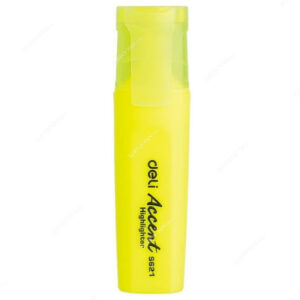 Deli Accent Highlighter, ES621, 1-5MM, Yellow, 10 Pcs/Pack