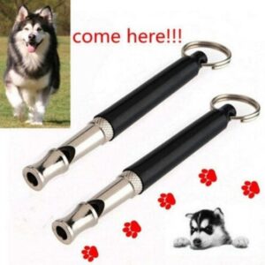 Ultrasonic Pet Dog Puppy Whistle Sound Obedience Training Key Ring Trainer
